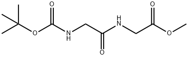 Glycine, N-[(1,1-dimethylethoxy)carbonyl]glycyl-, methyl ester Structure