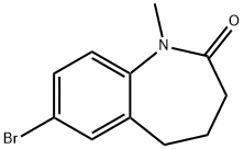 7-溴-1,3,4,5-四氢-1-甲基-2H-1-苯并氮杂-2-酮, 53842-00-5, 结构式