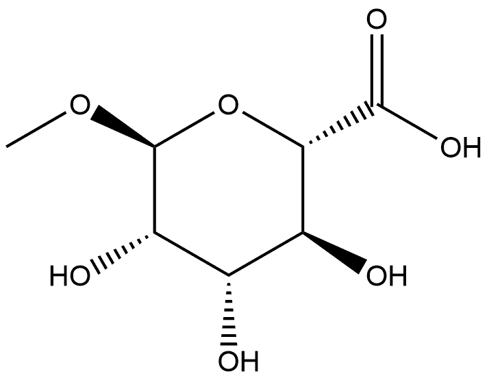 (2S,3S,4S,5S,6S)-3,4,5-Trihydroxy-6-methoxytetrahydro-2H-pyran-2-carboxylic acid Struktur