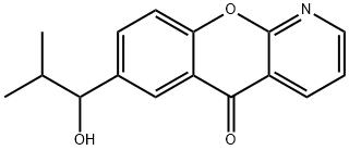 5H-[1]Benzopyrano[2,3-b]pyridin-5-one, 7-(1-hydroxy-2-methylpropyl)-,53944-28-8,结构式