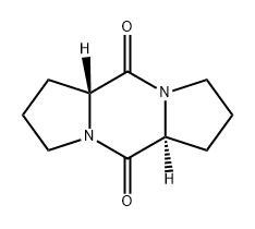 5H,10H-Dipyrrolo[1,2-a:1',2'-d]pyrazine-5,10-dione, octahydro-, (5aR,10aS)- Struktur