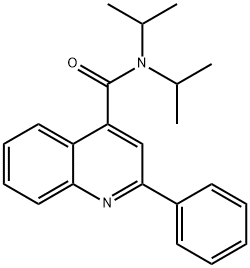 4-Quinolinecarboxamide, N,N-bis(1-methylethyl)-2-phenyl- 化学構造式
