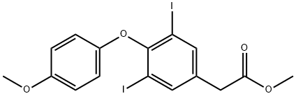 Benzeneacetic acid, 3,5-diiodo-4-(4-methoxyphenoxy)-, methyl ester Structure