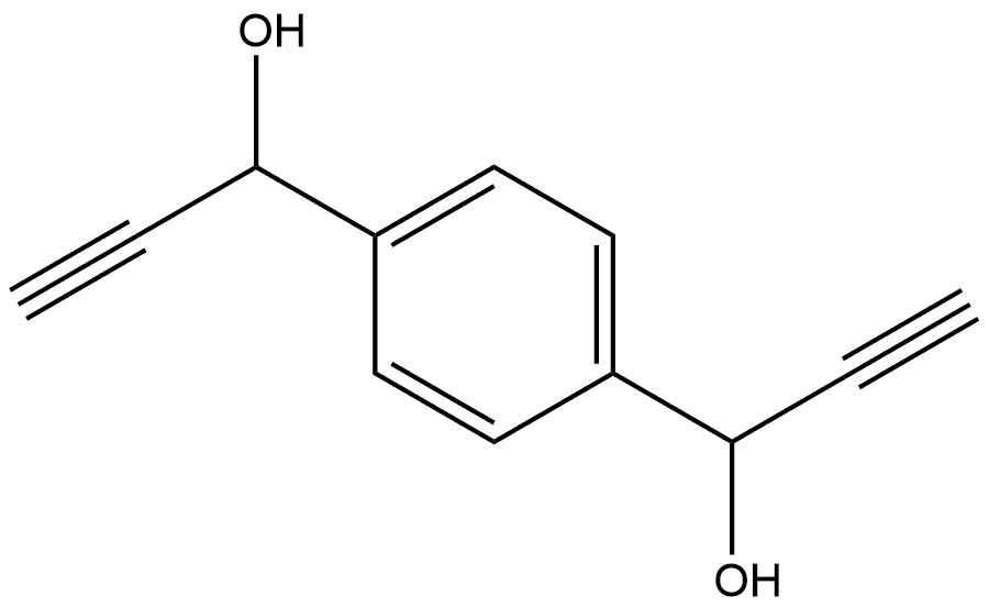 1,4-Benzenedimethanol, α1,α4-diethynyl- 化学構造式