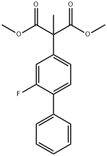 Propanedioic acid, 2-(2-fluoro[1,1'-biphenyl]-4-yl)-2-methyl-, 1,3-dimethyl ester Structure