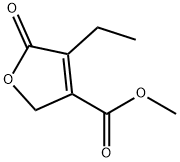 3-Furancarboxylic acid, 4-ethyl-2,5-dihydro-5-oxo-, methyl ester Struktur