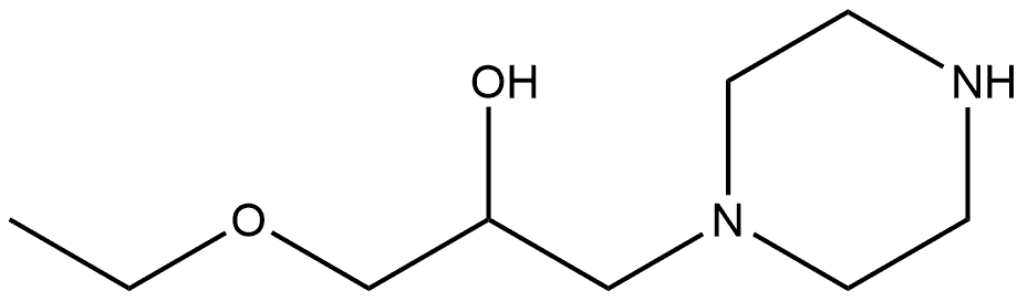 1-乙氧基-3-(哌嗪-1-基)丙-2-醇, 54469-46-4, 结构式