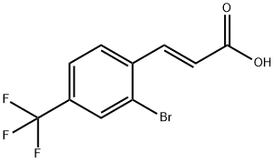 2-Propenoic acid, 3-[2-bromo-4-(trifluoromethyl)phenyl]-, (2E)- Struktur