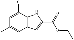 ethyl 7-chloro-5-methyl-1H-indole-2-carboxylate 化学構造式