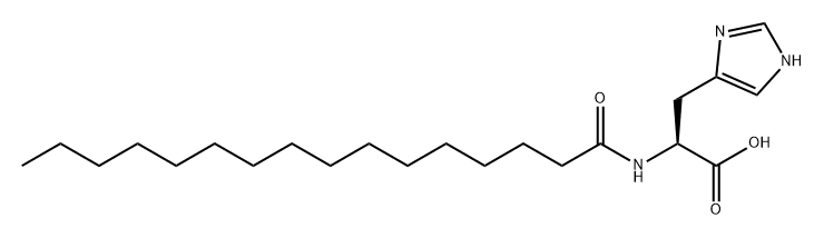 L-Histidine, N-(1-oxohexadecyl)- Structure