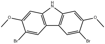 9H-Carbazole, 3,6-dibromo-2,7-dimethoxy- Struktur