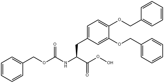 (βR)-N-(ベンジルオキシカルボニル)-β-ヒドロキシ-3,4-ビス-(ベンジルオキシ)-L-フェニルアラニン 化学構造式