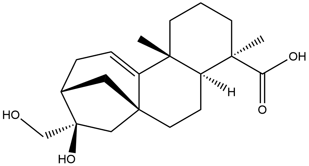 对映-16BETA,17-二羟基-9(11)-贝壳杉烯-19-酸 结构式