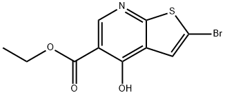 2-溴-4-羟基噻吩并[2,3-B]吡啶-5-羧酸乙酯,55503-18-9,结构式