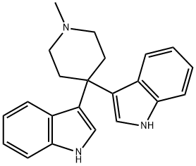 1H-Indole, 3,3'-(1-methyl-4-piperidinylidene)bis-