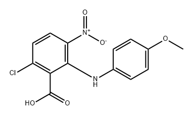 Benzoic acid, 6-chloro-2-[(4-methoxyphenyl)amino]-3-nitro-