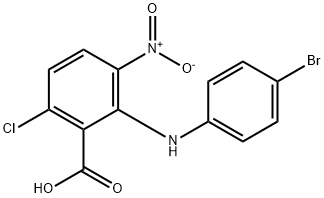 Benzoic acid, 2-[(4-bromophenyl)amino]-6-chloro-3-nitro- Structure