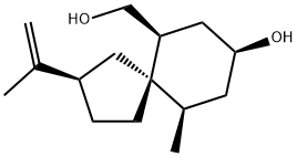 Spiro[4.5]decane-6-methanol, 8-hydroxy-10-methyl-2-(1-methylethenyl)-, (2R,5S,6S,8S,10R)- Structure