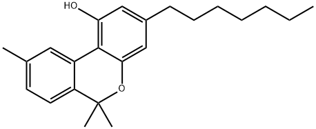 6H-Dibenzo[b,d]pyran-1-ol, 3-heptyl-6,6,9-trimethyl- Structure