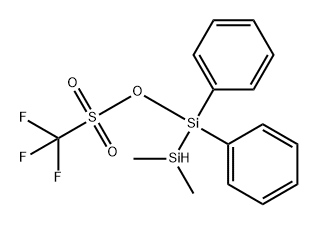 Methanesulfonic acid, trifluoro-, 2,2-dimethyl-1,1-diphenyldisilanyl ester (9CI) Structure
