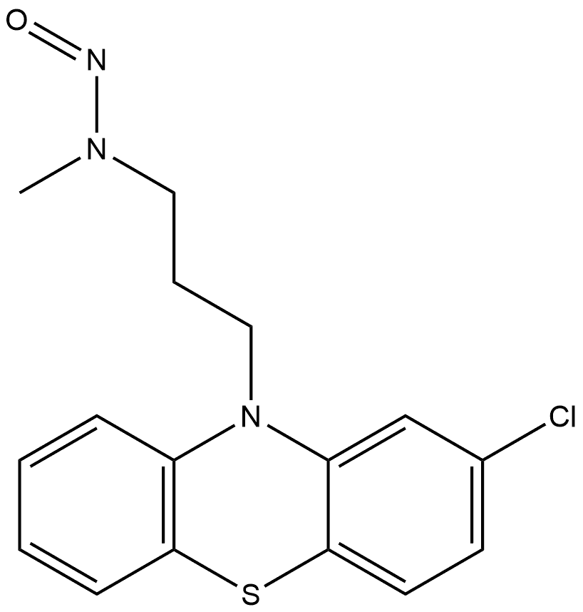 2-Chloro-N-methyl-N-nitroso-10H-phenothiazine-10-propanamine Structure