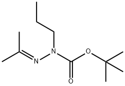 Hydrazinecarboxylic acid, 2-(1-methylethylidene)-1-propyl-, 1,1-dimethylethyl ester 化学構造式