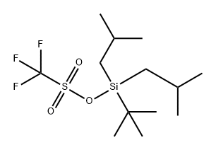 Methanesulfonic acid, 1,1,1-trifluoro-, (1,1-dimethylethyl)bis(2-methylpropyl)silyl ester Structure