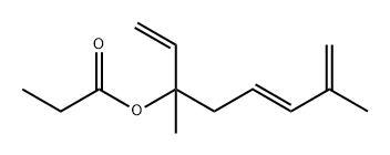 1,5,7-Octatrien-3-ol, 3,7-dimethyl-, 3-propanoate, (5E)- Struktur