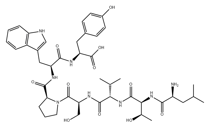 L-Tyrosine, L-leucyl-L-threonyl-L-valyl-L-seryl-L-prolyl-L-tryptophyl- 结构式