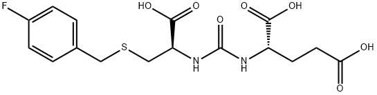 L-Glutamic acid, N-[[[(1R)-1-carboxy-2-[[(4-fluorophenyl)methyl]thio]ethyl]amino]carbonyl]- Structure