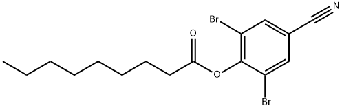 Nonanoic acid, 2,6-dibromo-4-cyanophenyl ester Structure