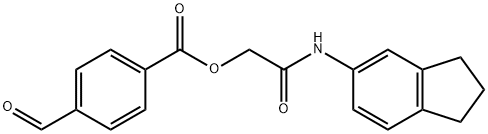 [(2,3-dihydro-1H-inden-5-yl)carbamoyl]methyl 4-formylbenzoate Structure