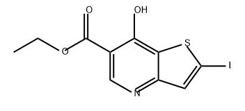 Thieno[3,2-b]pyridine-6-carboxylic acid, 7-hydroxy-2-iodo-, ethyl ester Structure