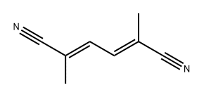 2,4-Hexadienedinitrile, 2,5-dimethyl-, (E,E)- (9CI) Struktur