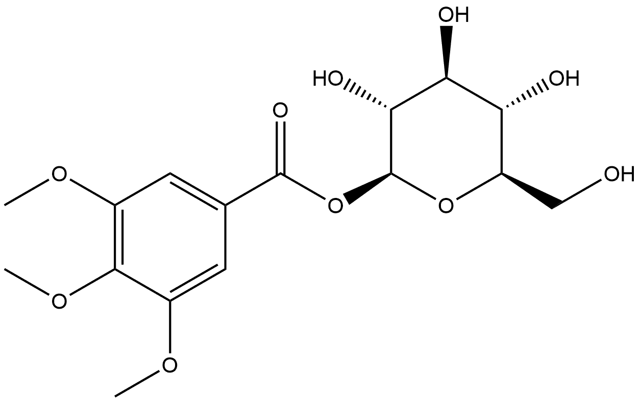 化合物 1-O-(3,4,5-Trimethoxybenzoyl)-b-D-glucopyranoside, 56982-70-8, 结构式