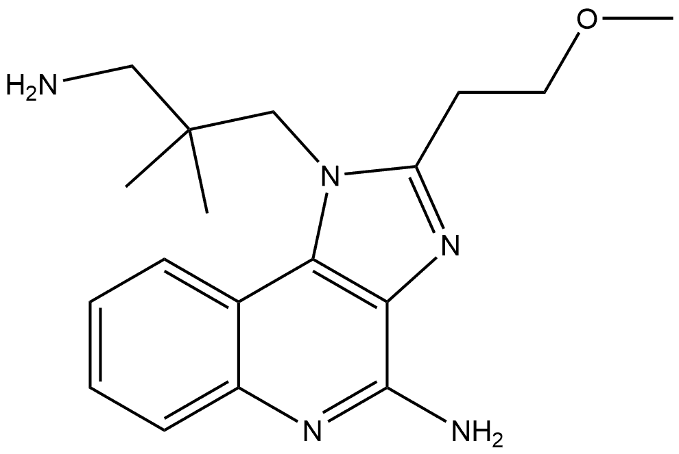 4-Amino-2-(2-methoxyethyl)-β,β-dimethyl-1H-imidazo[4,5-c]quinoline-1-propanamine Structure