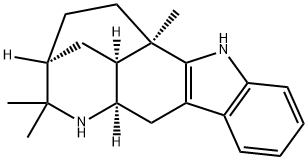 (3S)-2,3,4,4aα,5,6,11,11aα-Octahydro-2,2,5-trimethyl-3,5β-ethano-1H-pyrido[3,2-b]carbazole Struktur