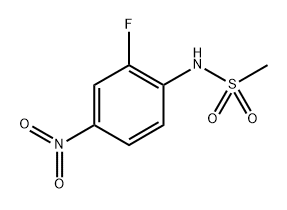 N-(2-氟-4-硝基苯基)甲磺酰胺 结构式
