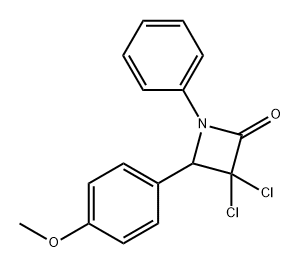 2-Azetidinone, 3,3-dichloro-4-(4-methoxyphenyl)-1-phenyl- Structure