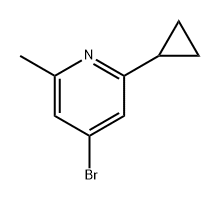 Pyridine, 4-bromo-2-cyclopropyl-6-methyl-|4-溴-2-环丙基-6-甲基吡啶