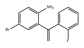 Benzenamine, 4-bromo-2-[1-(2-fluorophenyl)ethenyl]- Structure