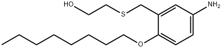 Ethanol, 2-[[[5-amino-2-(octyloxy)phenyl]methyl]thio]- Structure