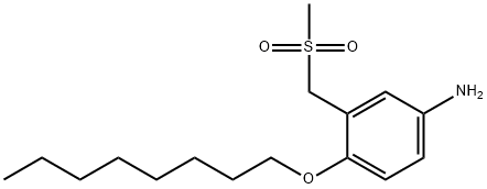 Benzenamine, 3-[(methylsulfonyl)methyl]-4-(octyloxy)- Structure