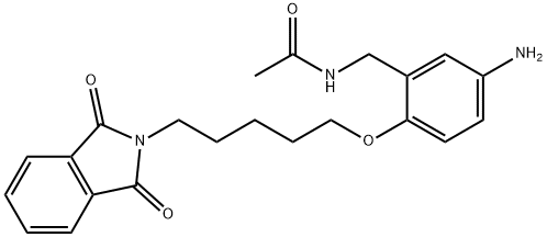 Acetamide, N-[[5-amino-2-[[5-(1,3-dihydro-1,3-dioxo-2H-isoindol-2-yl)pentyl]oxy]phenyl]methyl]- Structure