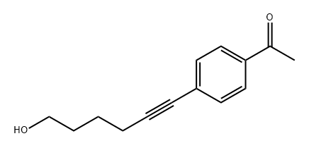 Ethanone, 1-[4-(6-hydroxy-1-hexyn-1-yl)phenyl]- Structure
