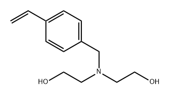 Ethanol, 2,2'-[[(4-ethenylphenyl)methyl]imino]bis- Struktur