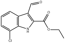 1H-Indole-2-carboxylic acid, 7-chloro-3-formyl-, ethyl ester Structure