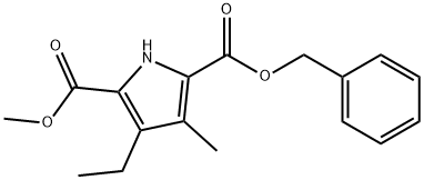3-Ethyl-4-methyl-pyrrole-2,5-dicarboxylic acid 5-benzyl ester 2-methyl Structure
