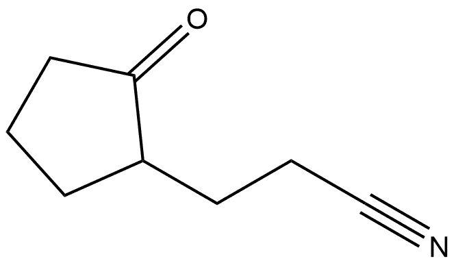 Cyclopentanepropanenitrile, 2-oxo-, (+)- Structure
