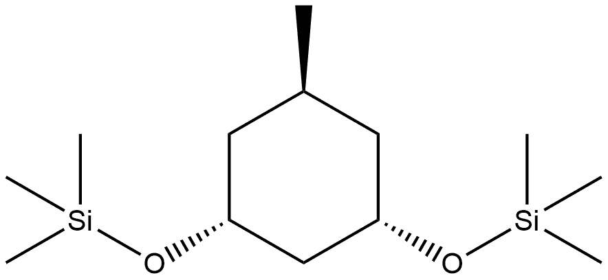 (1α,3α,5β)-5-メチル-1,3-ビス(トリメチルシロキシ)シクロヘキサン 化学構造式